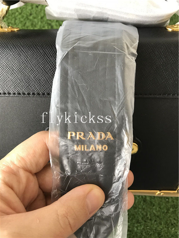 Prada Cahier Leather Shoulder Bag